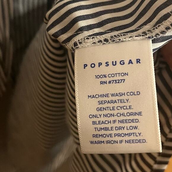 Popsugar Blue And White‎ Stripe Dress Size Large - Picture 9 of 9